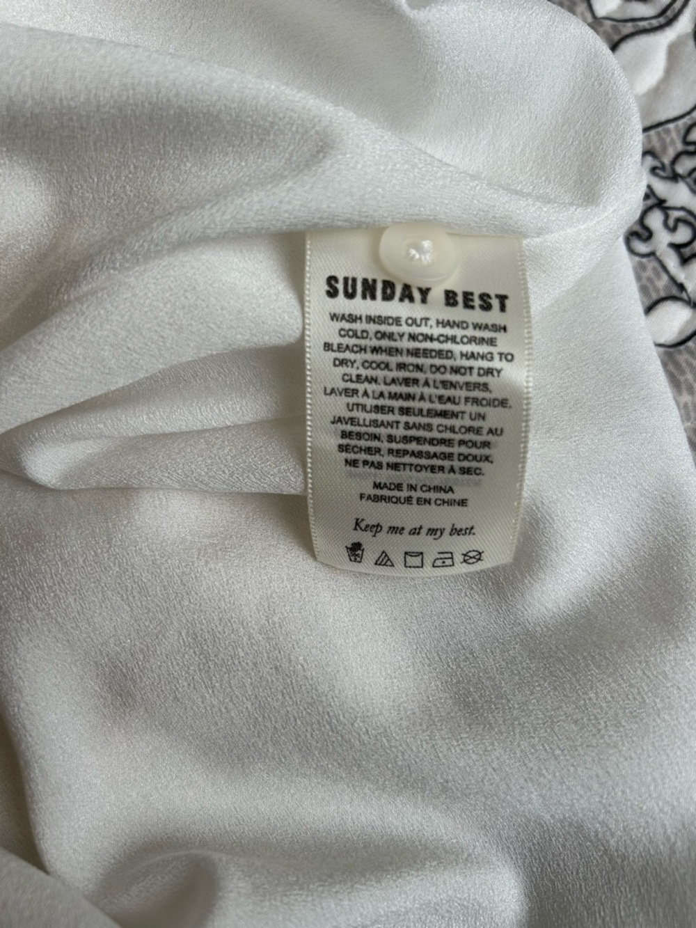Sundays Best white Sparkle V-Neck Babydoll Dress - Picture 4 of 5